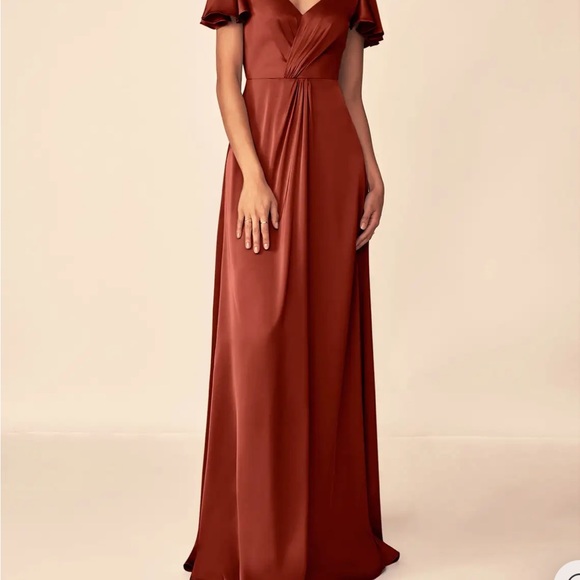 Azazie Rust Prom Dress - Picture 2 of 6